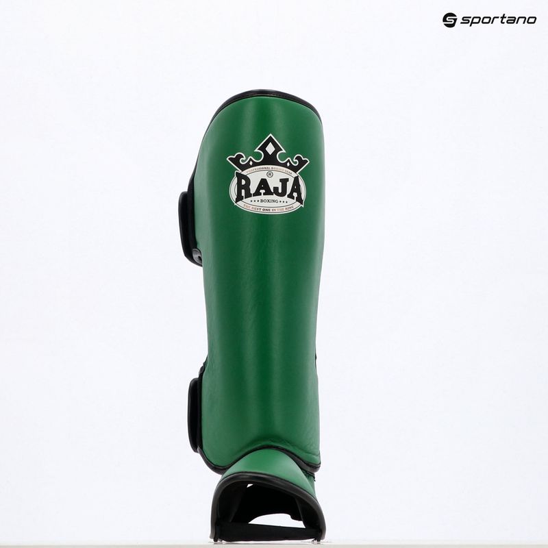 Ochraniacze piszczeli i stóp RAJA BOXING Lightweight Shin Guards Genuine Leather dark green 8