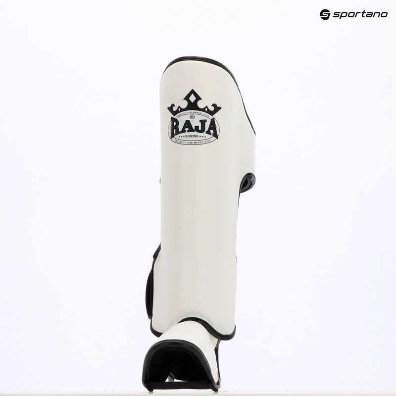 Ochraniacze piszczeli i stóp RAJA BOXING Lightweight Shin Guards Genuine Leather white 8