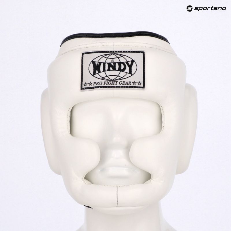 Kask bokserski WINDY Genuine Leather white 6