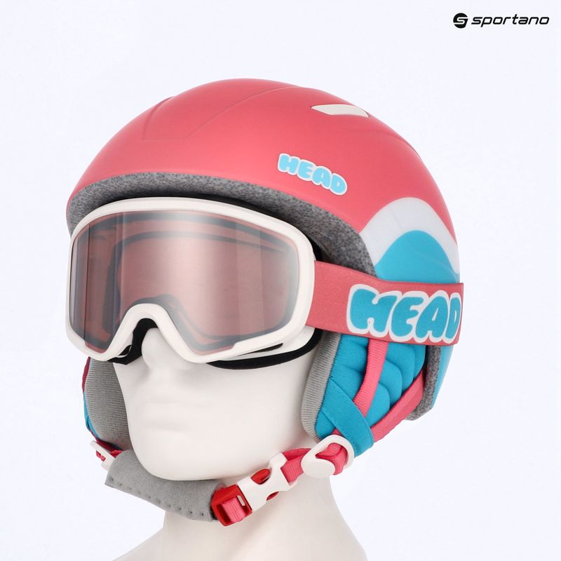 Kask narciarski dziecięcy HEAD Maja Set + Gogle Jr pink/blue/silver red 9