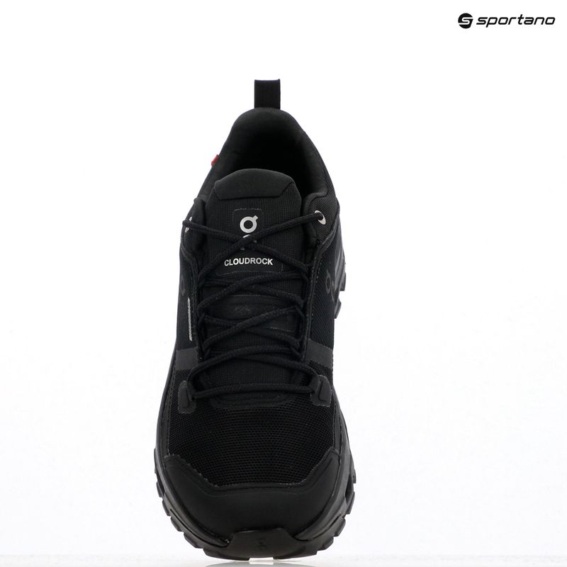 Buty męskie On Running Cloudrock Low Waterproof black/black 13