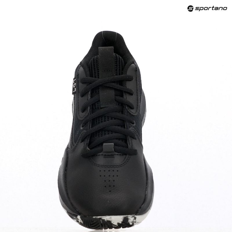 Buty do koszykówki dziecięce Under Armour GS Lockdown 7 black/black/metallic silver 14