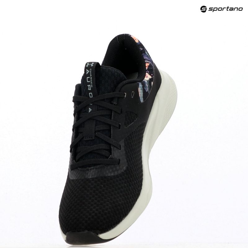 Buty treningowe damskie Under Armour Charged Aurora 2+ black/hydro green/metallic warm silver 15