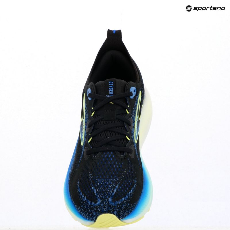 Buty do biegania męskie Brooks Glycerin 22 wide fit black/cobalt/neo yellow 15
