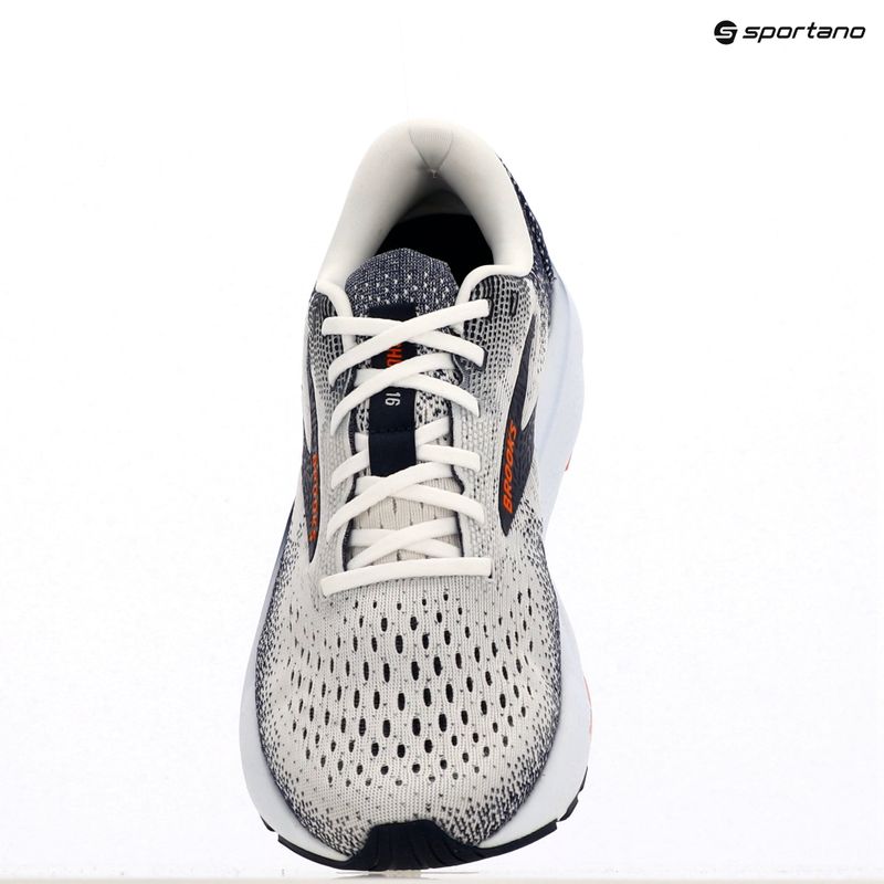 Buty do biegania męskie Brooks Ghost 16 white/peacoat/orange 10