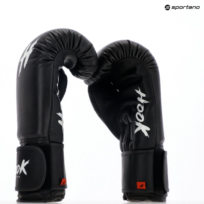 Rękawice bokserskie HOOK FIGHTING Ready to Fight skórzane czarny 8