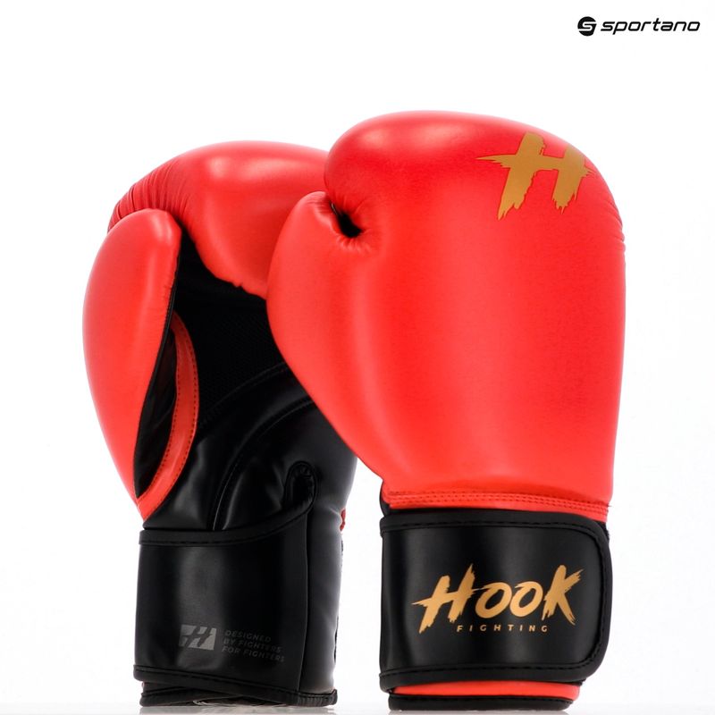 Rękawice bokserskie HOOK FIGHTING Ready To Train czerwony 8