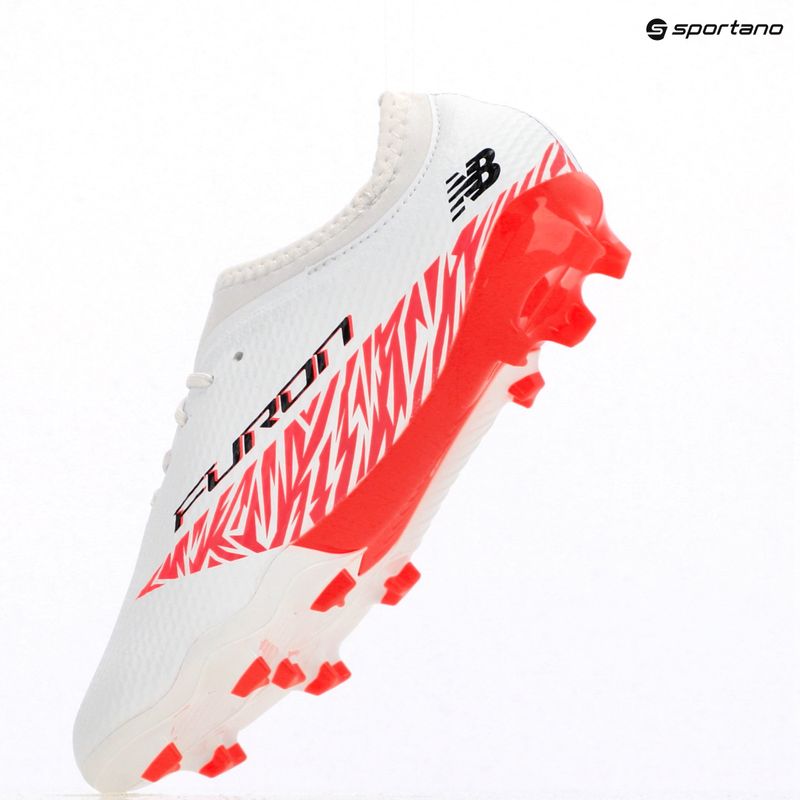 Buty piłkarskie dziecięce New Balance Furon Team V8 Jr FG white 15