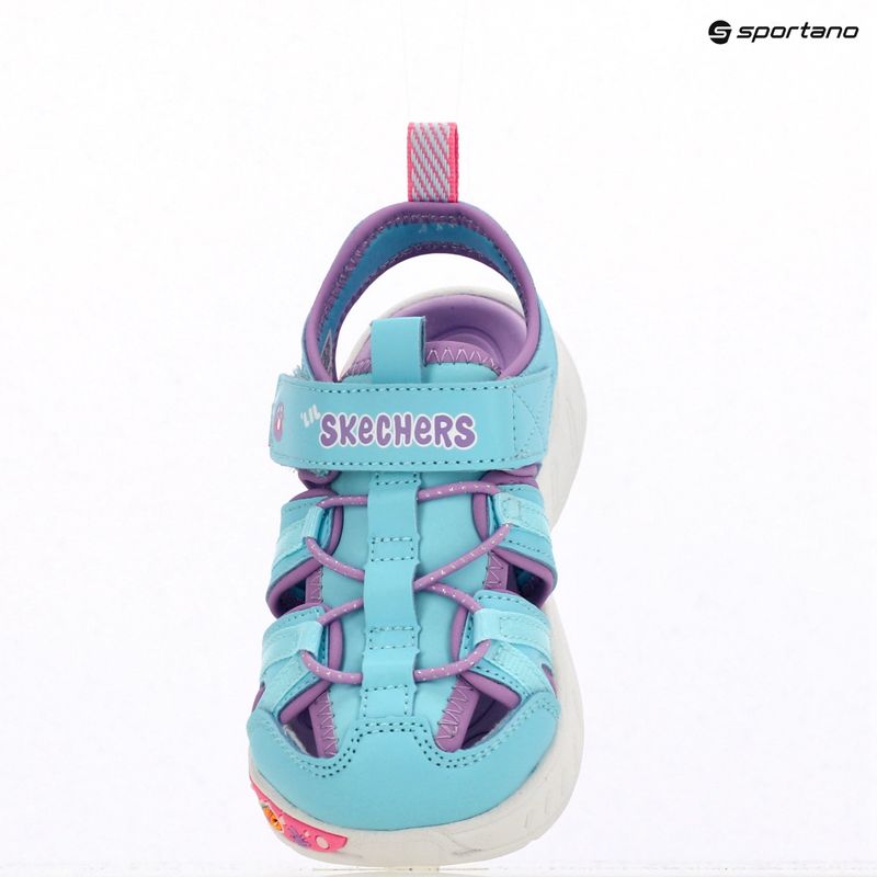 Sandały dziecięce SKECHERS Play Scene Splash Cute Crew turquoise/lavender 12