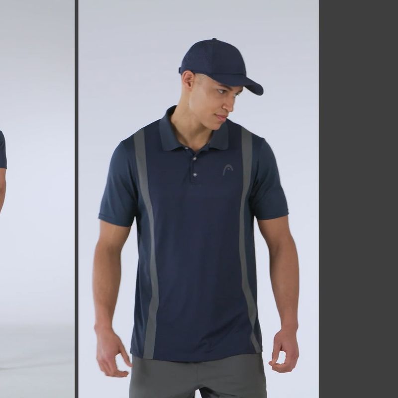 Koszulka tenisowa polo męska HEAD Club 25 Tech Polo navy 8