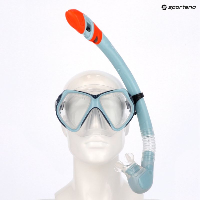 Zestaw do snorkelingu AQUASTIC Shoal maska + fajka niebieski 12
