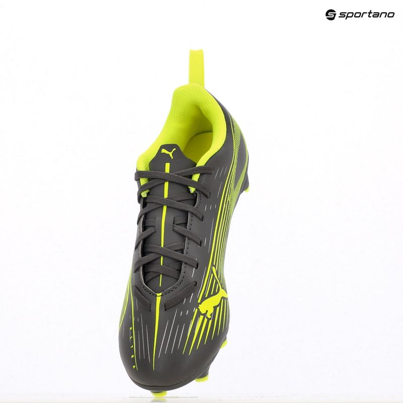 Buty piłkarskie dziecięce PUMA Ultra 5 Play FG/AG Jr matte aged silver/yellow alert/puma aged silver 9