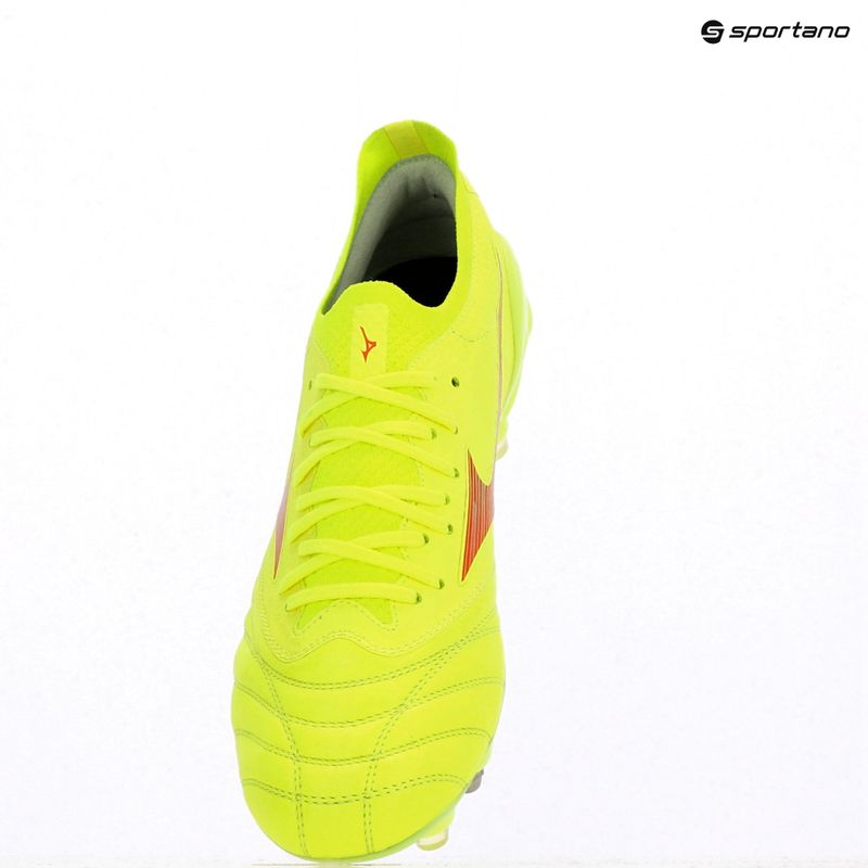 Buty piłkarskie męskie Mizuno Morelia Neo IV β Elite MIX safety yellow/fiery coral 2/safety yellow 9