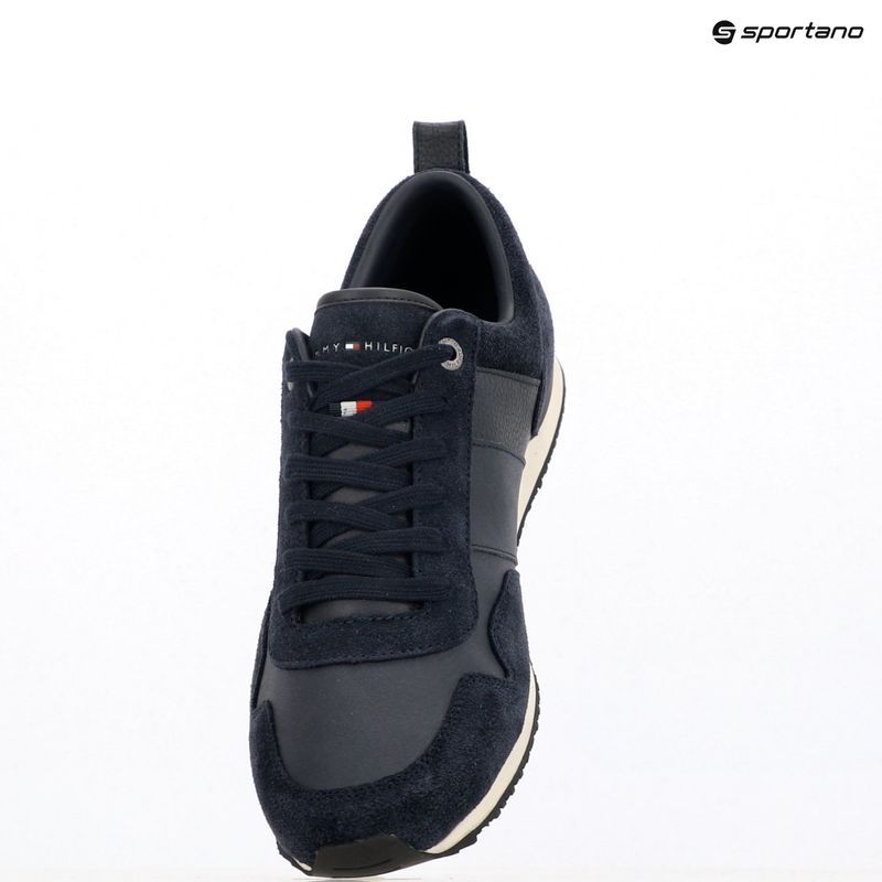 Buty męskie Tommy Hilfiger Iconic Leather Suede Mix Runner midnight 9