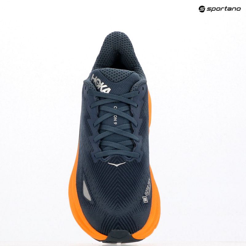 Buty do biegania męskie HOKA 9 GTX stormy skies/orange zest 10
