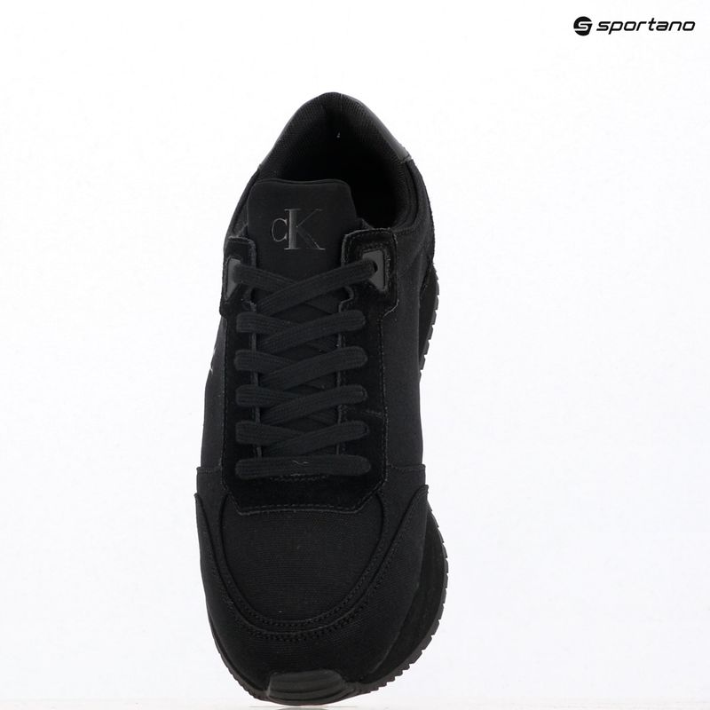 Buty męskie Calvin Klein YM0YM01217 Runner Sock Laceup Mg Canvas triple black 9