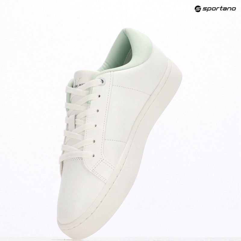 Buty damskie Calvin Klein YW0YW01444 Classic Cupsole Lowlaceup Lth Wn bright white/moonlight jade 9