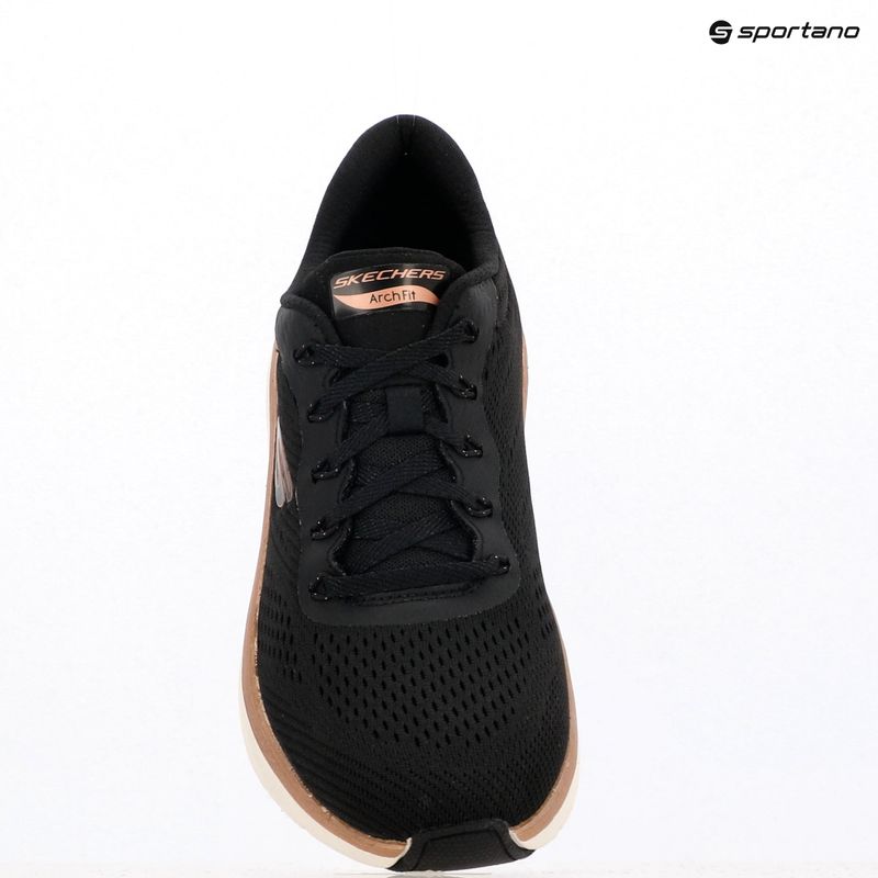 Buty damskie SKECHERS Arch Fit 2.0 Glow The Distance black/rose gold 9