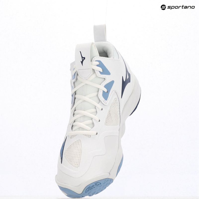 Buty do siatkówki Mizuno Wave Momentum 3 Mid white/bellwether blue/belairblu 9