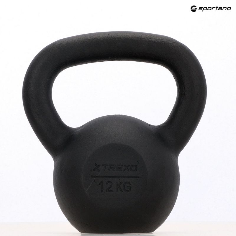 Kettlebell Żeliwny XTREXO 12 kg czarny 9