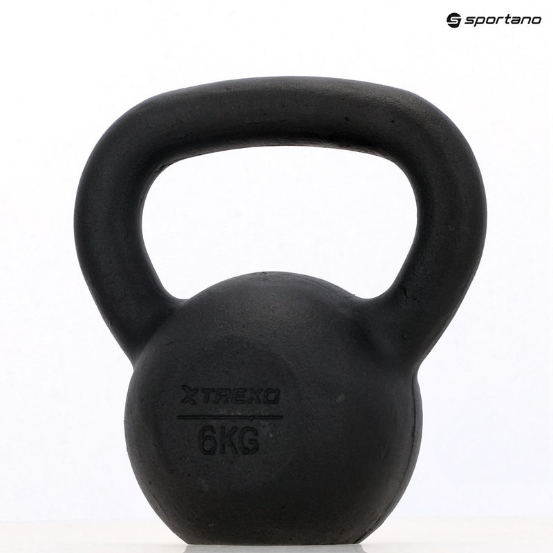 Kettlebell Żeliwny XTREXO 6 kg czarny 8