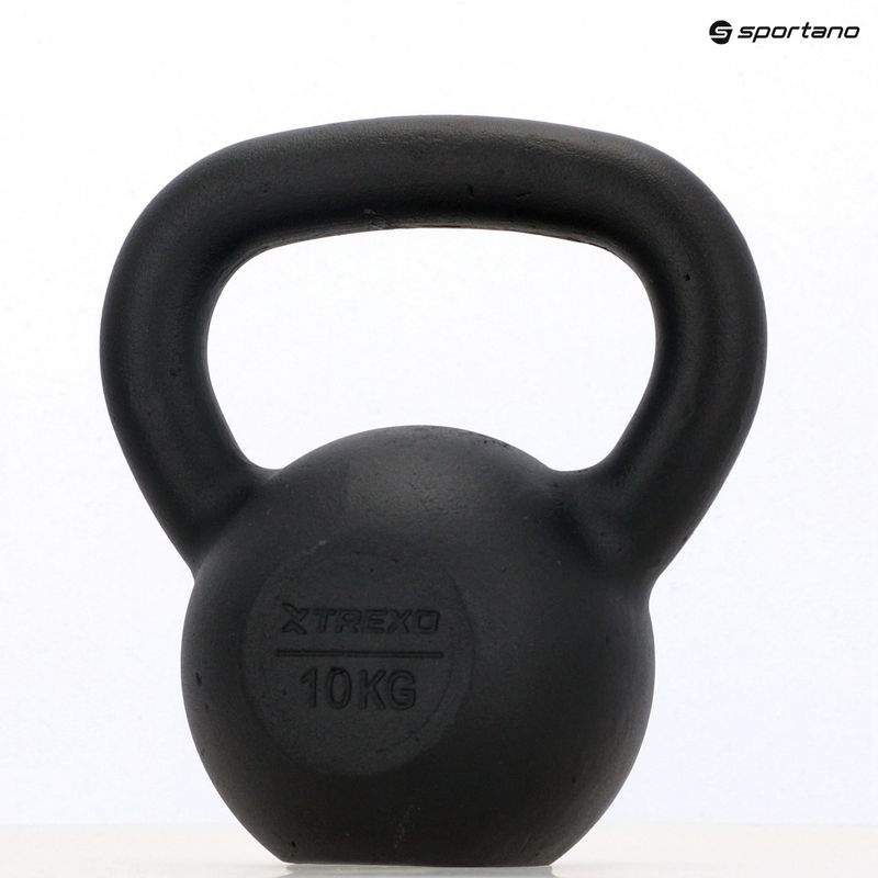 Kettlebell Żeliwny TREXO 10 kg czarny 8