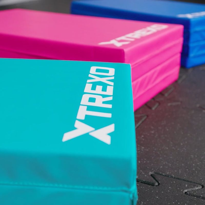 Materac gimnastyczny XTREXO składany 195 x 80 x 5 cm różowy 15