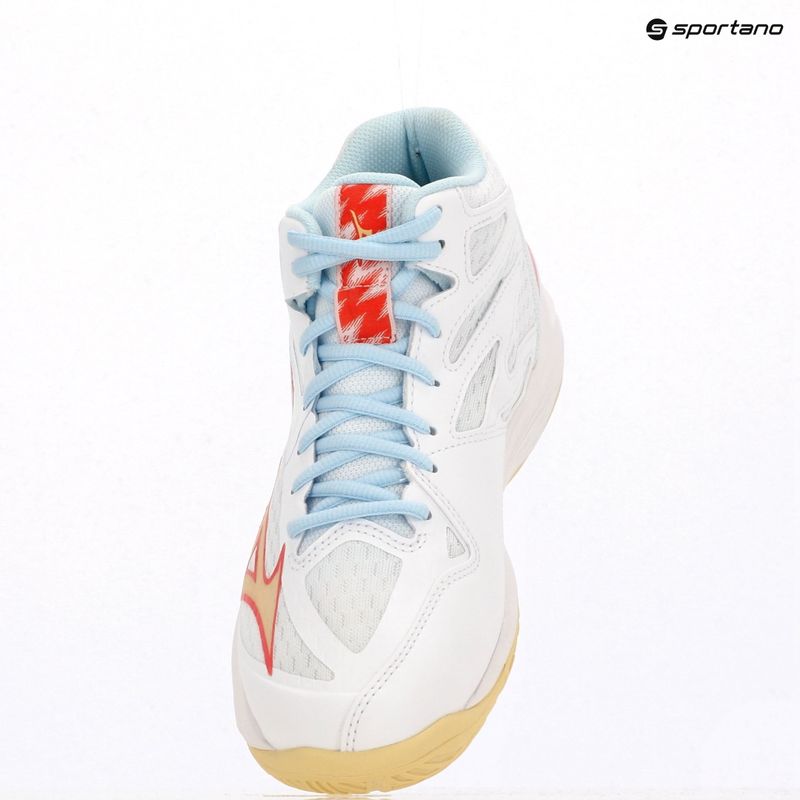 Buty do siatkówki damskie Mizuno Thunder Blade Z Mid white/calypso coral/pale banan 9