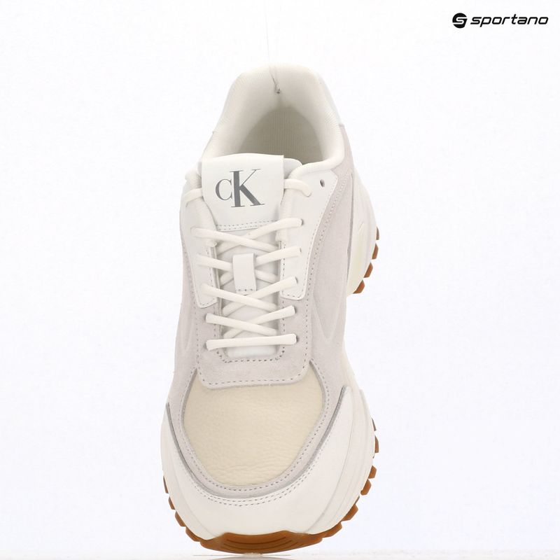Buty męskie Calvin Klein YM0YM01289 Hike Runner HF Leather Mix bright white/creamy white/eggshell 9