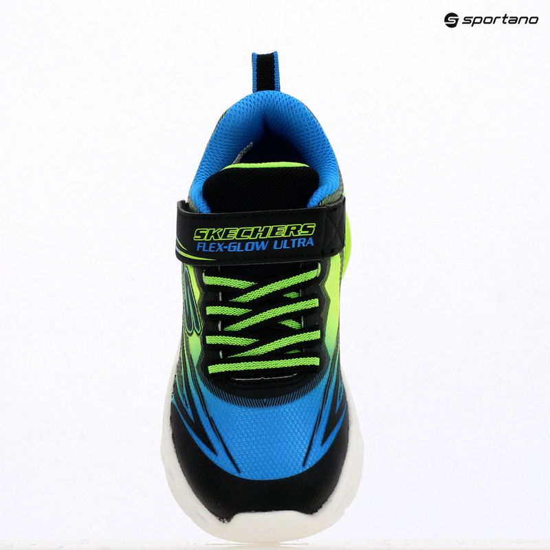 Buty dziecięce SKECHERS Flex-Glow Ultra black/blue/lime 16