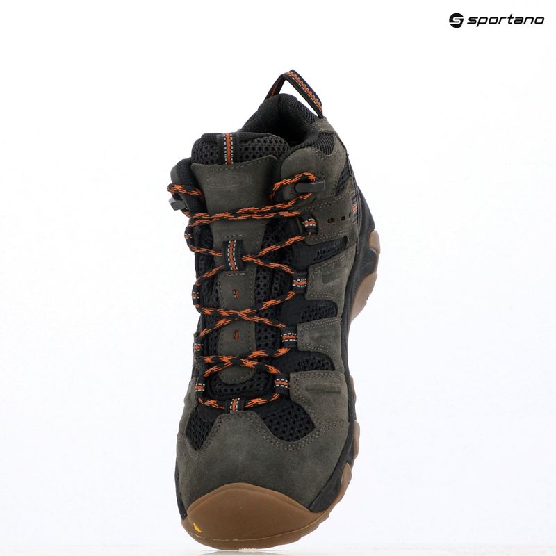 Buty trekkingowe męskie KEEN Headout Mid Waterproof black olive/fossil orange 9