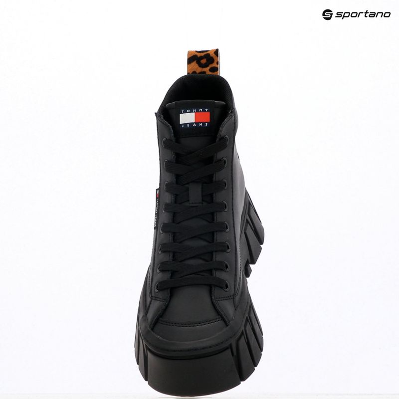 Buty damskie Tommy Jeans Vulc Flatform Leopard black 9
