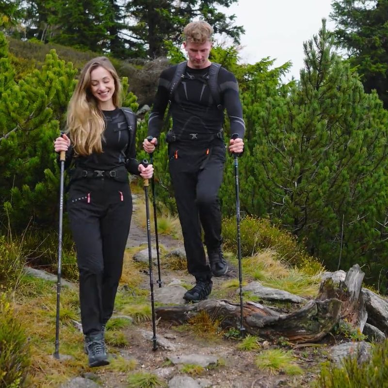 Kije trekkingowe KADVA Torre  regulowane karbonowe szary 19