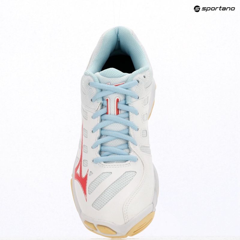 Buty do siatkówki damskie Mizuno Wave Voltage 2 white/calypso coral/pale banan 9