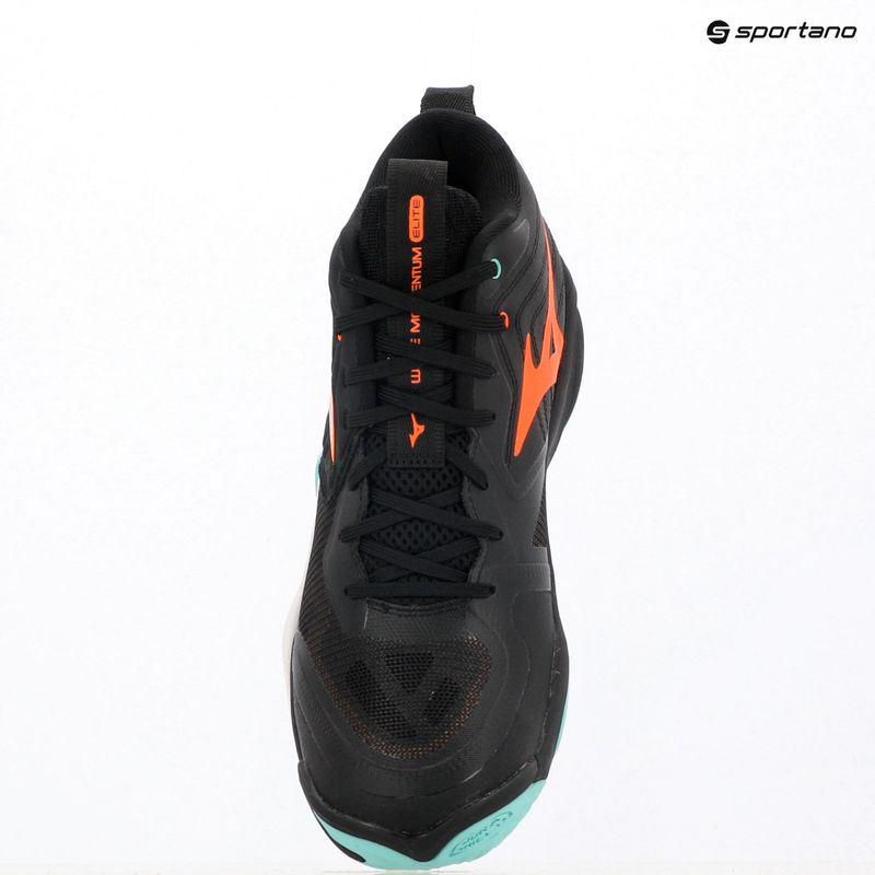 Buty do siatkówki Mizuno Wave Momentum Elite Mid black/tangelo/ice green 15