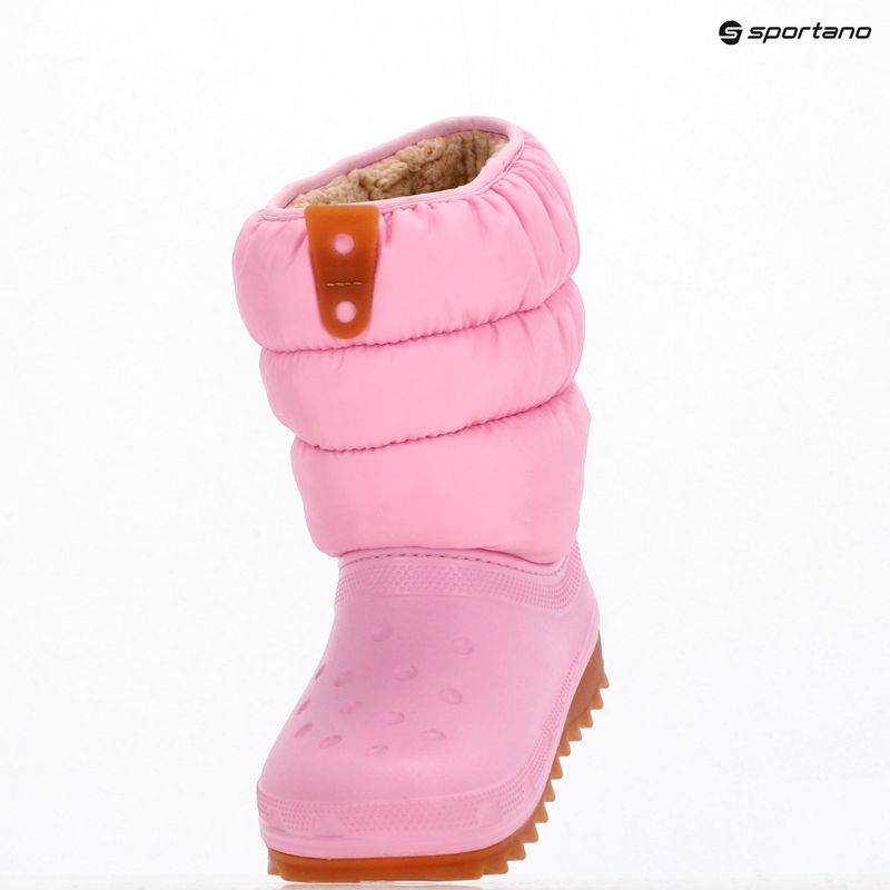 Śniegowce juniorskie Crocs Classic Neo Puff pink tweed/gum 16