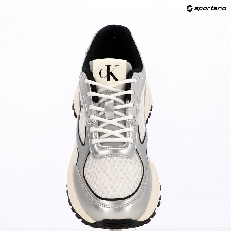 Buty damskie Calvin Klein YW0YW02063 Hike Runner Lace Up Mesh Mix silver/black/bright white 9