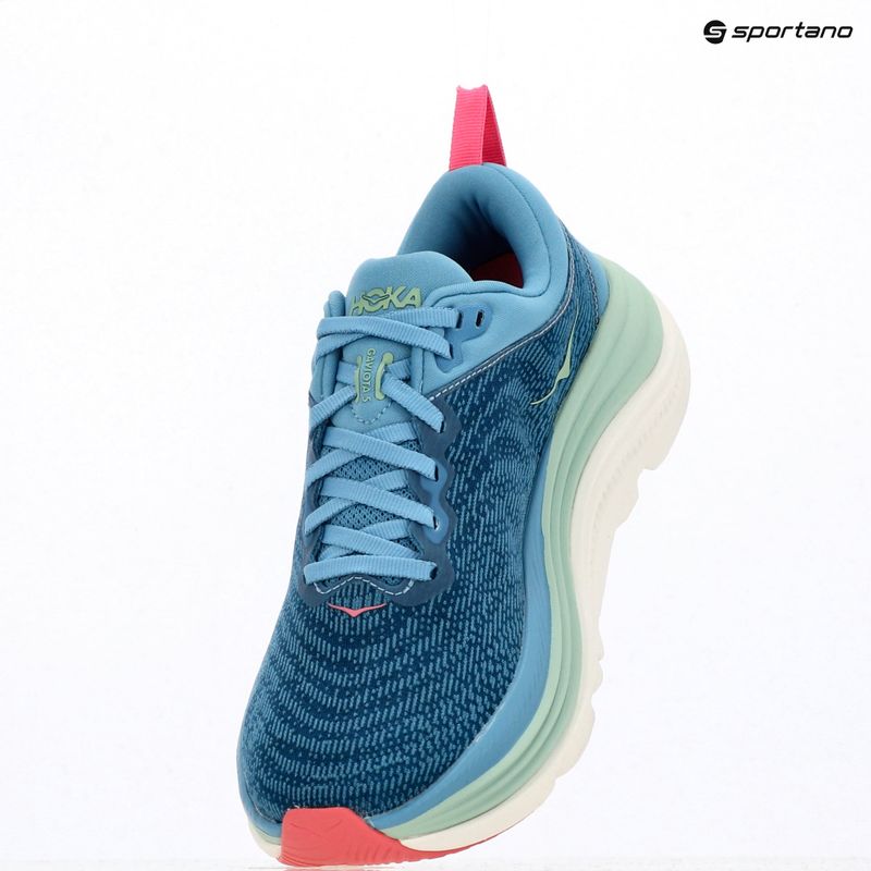 Buty do biegania damskie HOKA Gaviota 5 alpine blue/jadeite 10