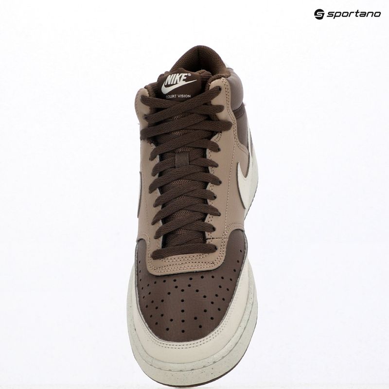 Buty męskie Nike Court Vision Mid Next Nature baroque brown/mink brown/light bone 11
