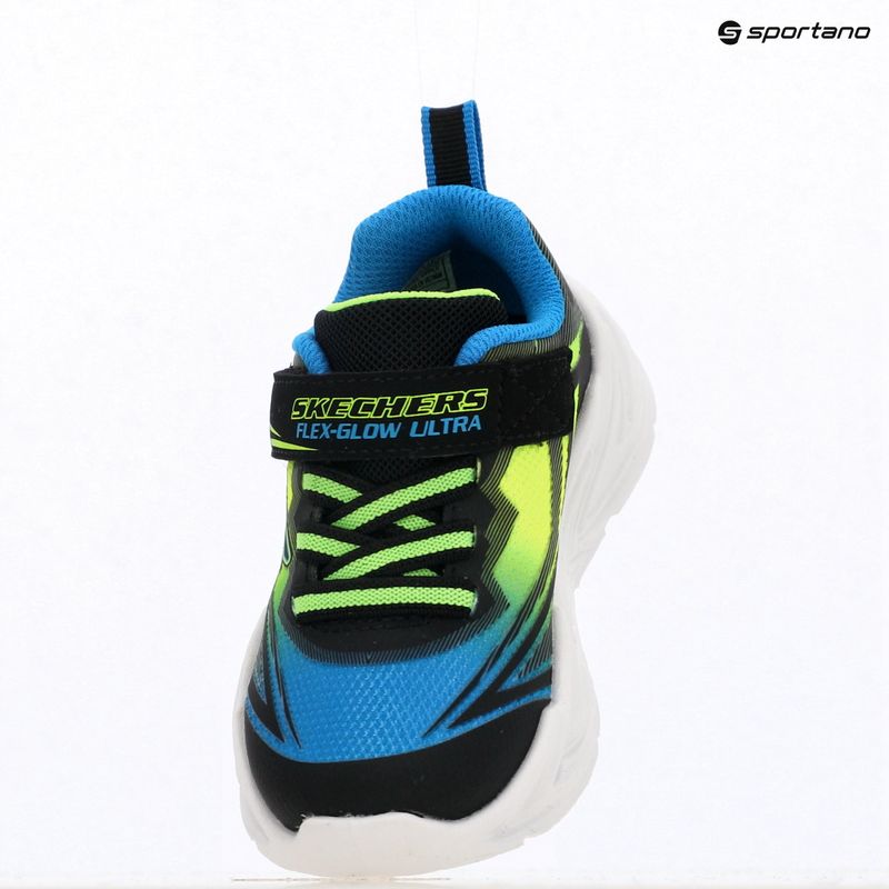 Buty dziecięce SKECHERS Flex-Glow Ultra black/blue/lime 7