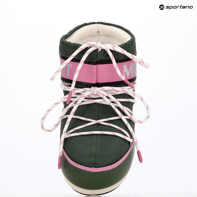 Śniegowce damskie Moon Boot Icon Low Space Racing forest green/silver/pink 10