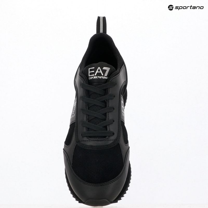 Buty EA7 Emporio Armani Black & White Suede triple black micropunch 11