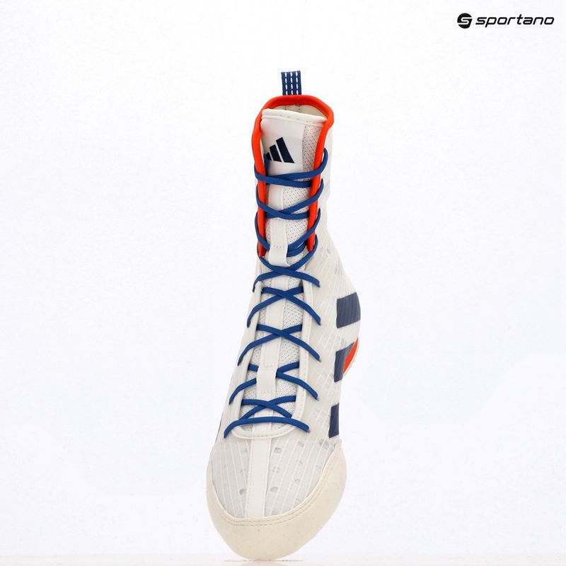 Buty bokserskie adidas Box Hog 4 white/navy 9