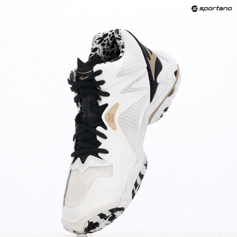 Buty do siatkówki Mizuno Wave Lightning Z8 Mid white/black/ge gold 15