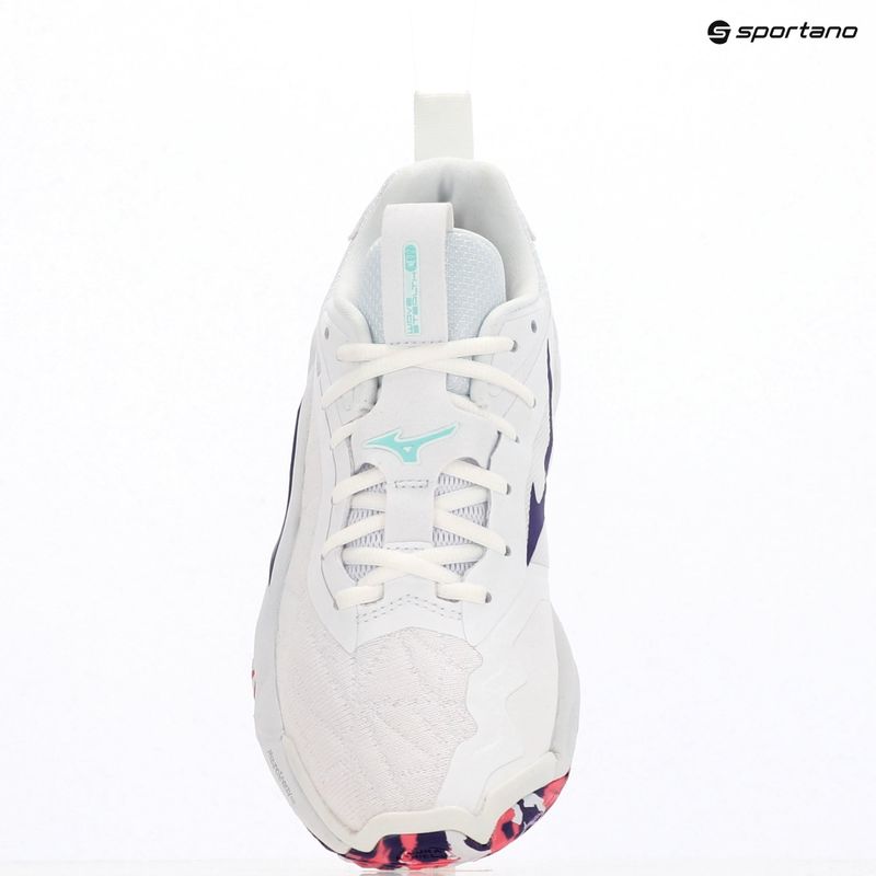 Buty do piłki ręcznej Mizuno Wav Stealth Neo 2 white/violet indigo/camellia rose 12