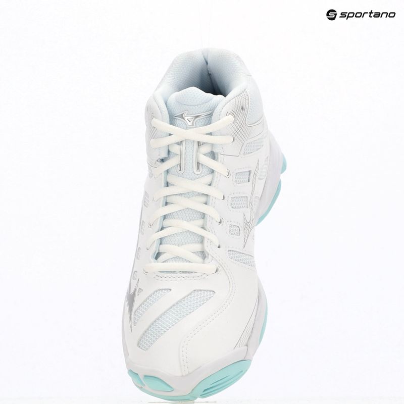 Buty do siatkówki damskie Mizuno Wave Voltage 2 Mid white/blue tint 15