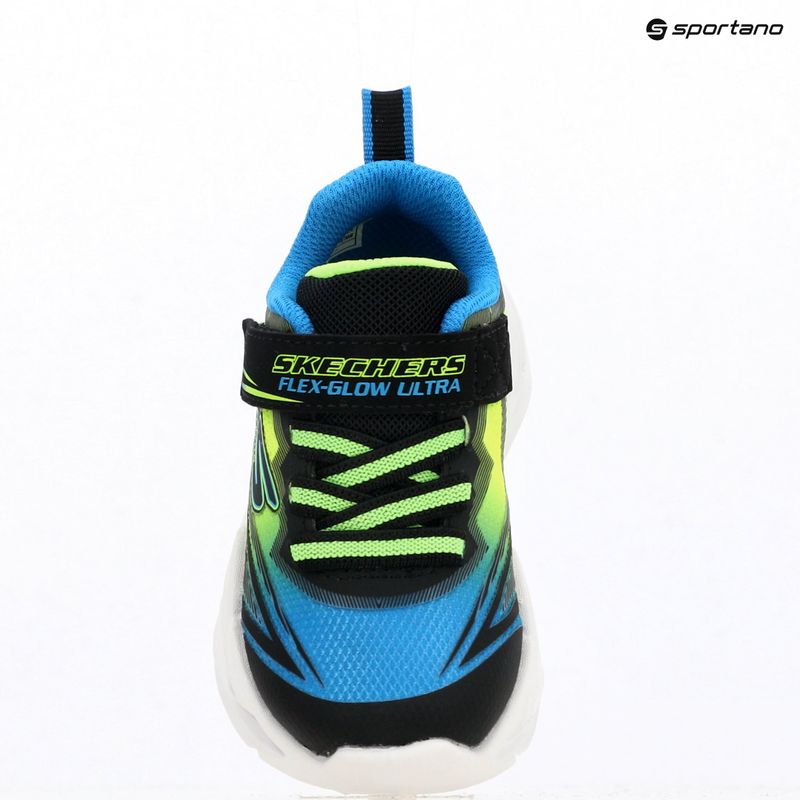 Buty dziecięce SKECHERS Flex-Glow Ultra black/blue/lime 16
