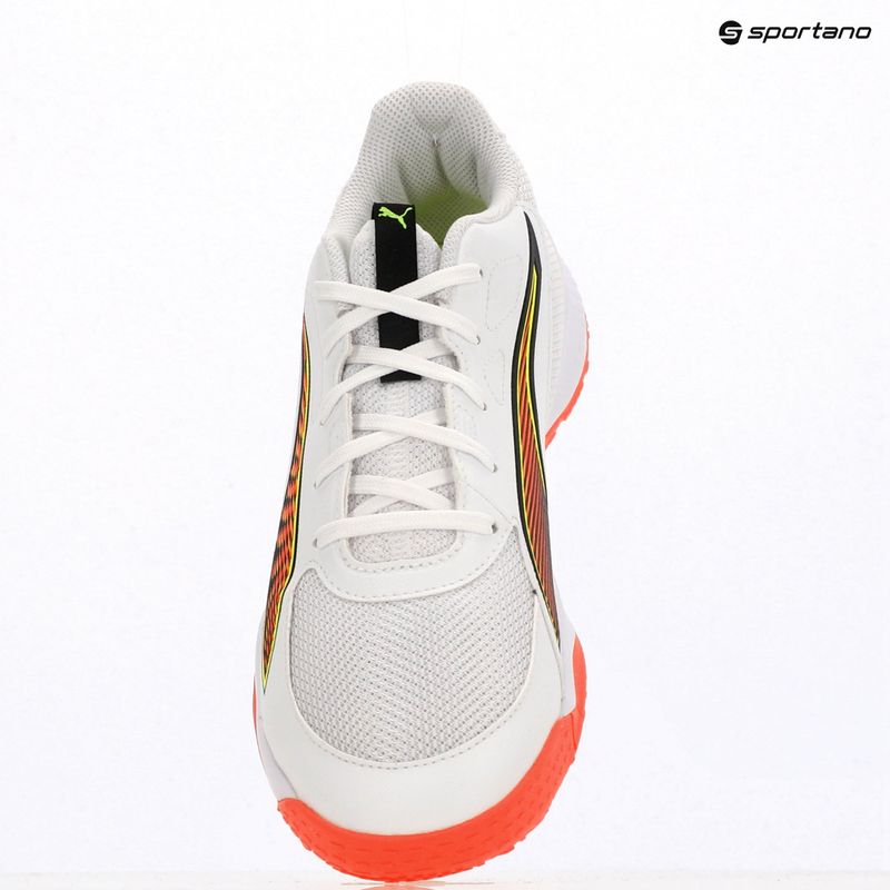 Buty do piłki ręcznej dziecięce PUMA Accelerate 4 Game On Jr puma white/glowing red/ultra blue 16