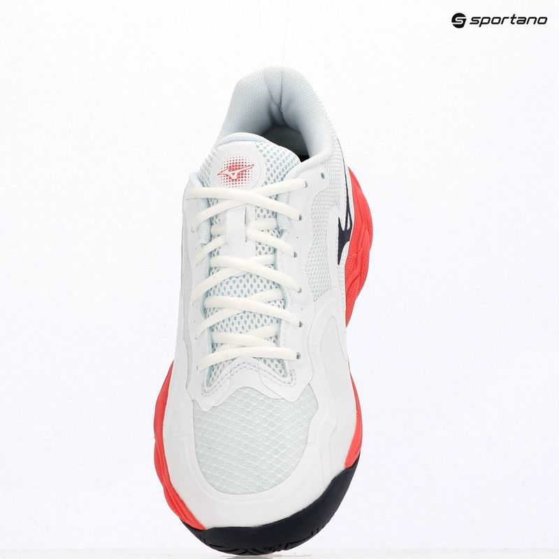 Buty do tenisa męskie Mizuno Wave Enforce Court AC white/baritone blue/calypso coral 11
