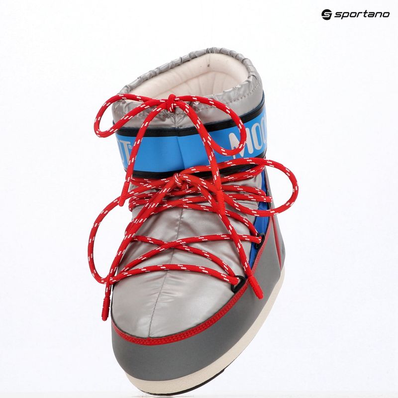Śniegowce damskie Moon Boot Icon Low Space Racing silver/blue/red 9